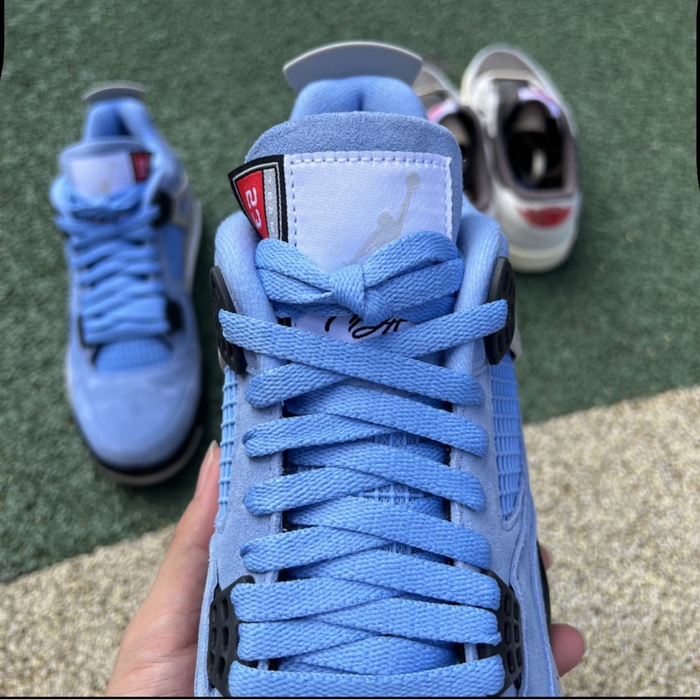 Jordan 4 Mens College Blue Sneakers - Picture 8 of 12
